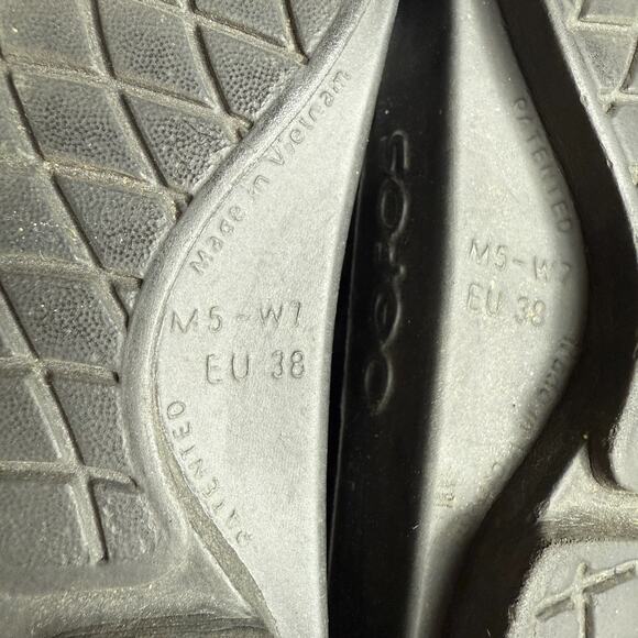 OOFOS OOriginal Sport Recovery Thong Sandals Women's 7 Graphite Slip-On Comfort - Picture 9 of 9